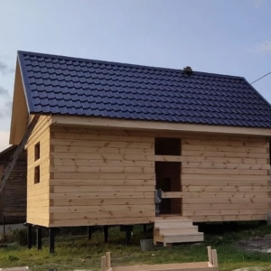 Баня 4х6 из бруса 150х100 под усадку. Б-29